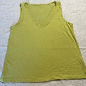 Madewell V-Neck Sleeveless Blouse‎ Women’s Size Medium Neon Green